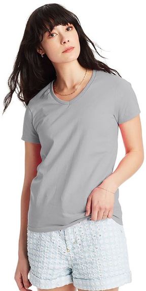 Hanes Ladies' 5.2-ounce. Tagless� V-Neck T-Shirt